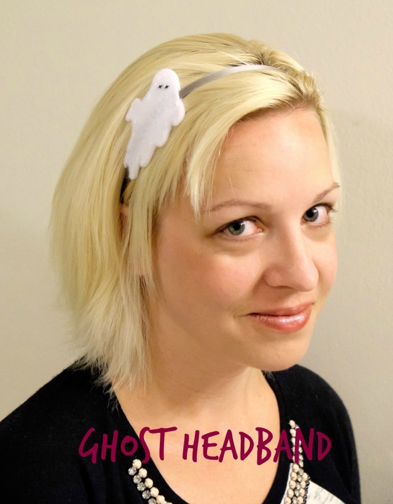 Ghost Headband by Albion Gould | Mabey She Made It | #halloween #headband #ghost #hair #costume