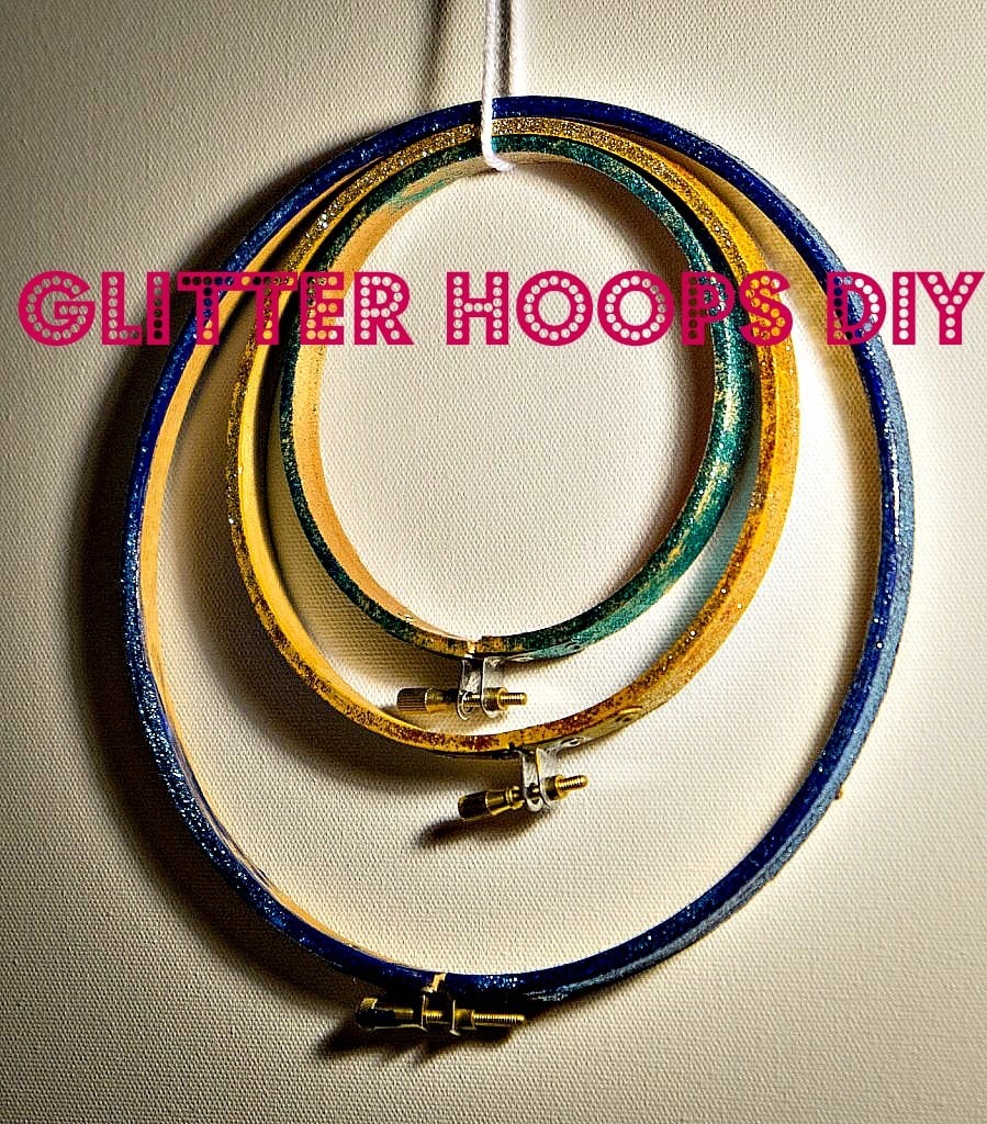 Easy Glitter Hoop DIY