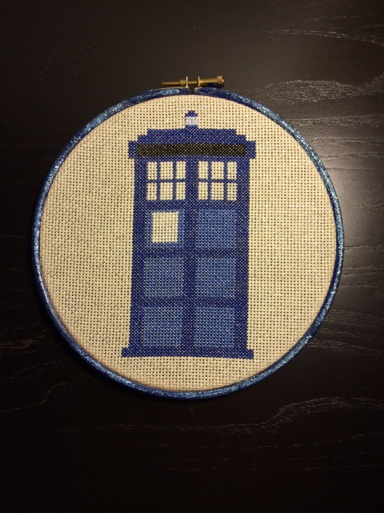 TARDIS Cross Stitch