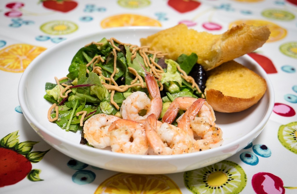 Grilled Shrimp and Salad with Citrus Vinaigrette