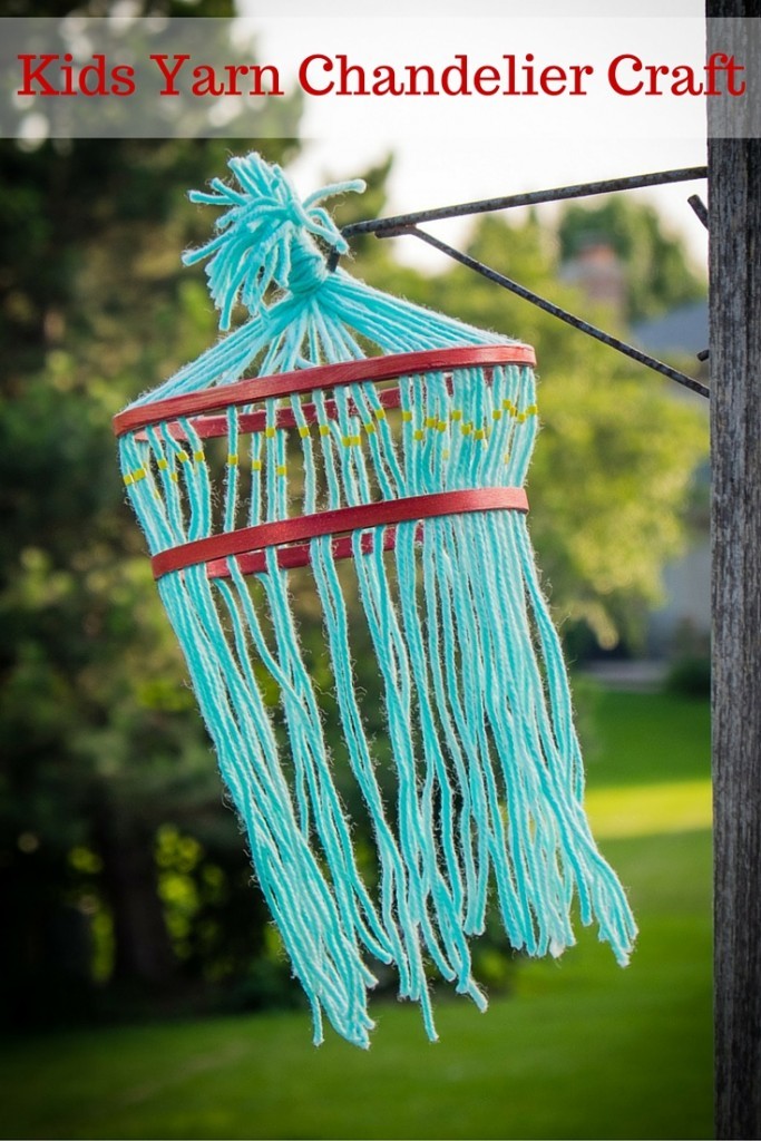 Kids Yarn Chandelier Craft