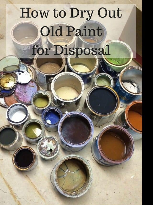 How to Dry Out Old Paint for Disposal