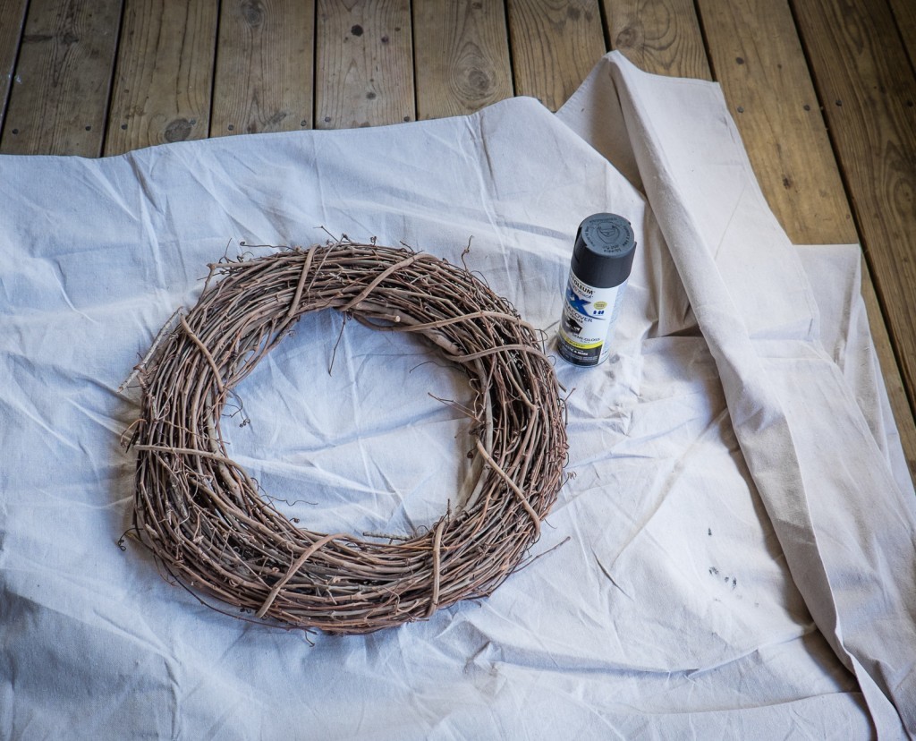 spray paint wreath