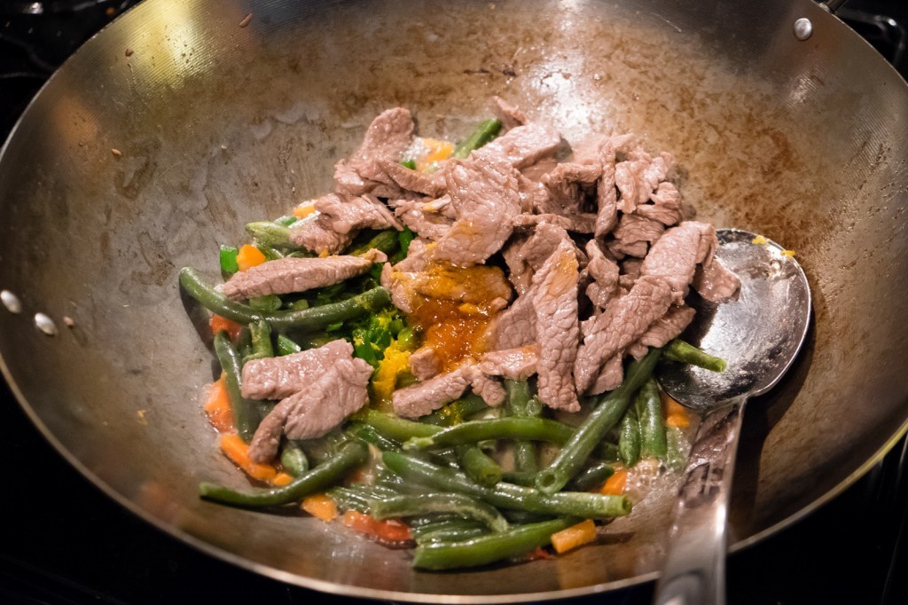 orange beef stir fry