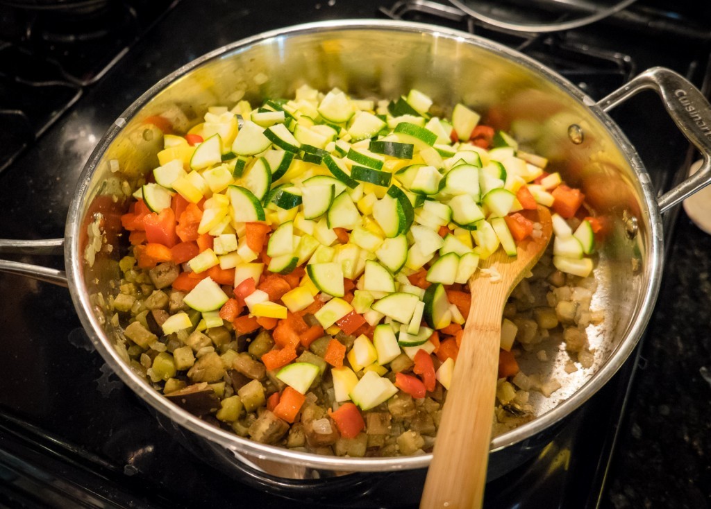 peppers and zucchini