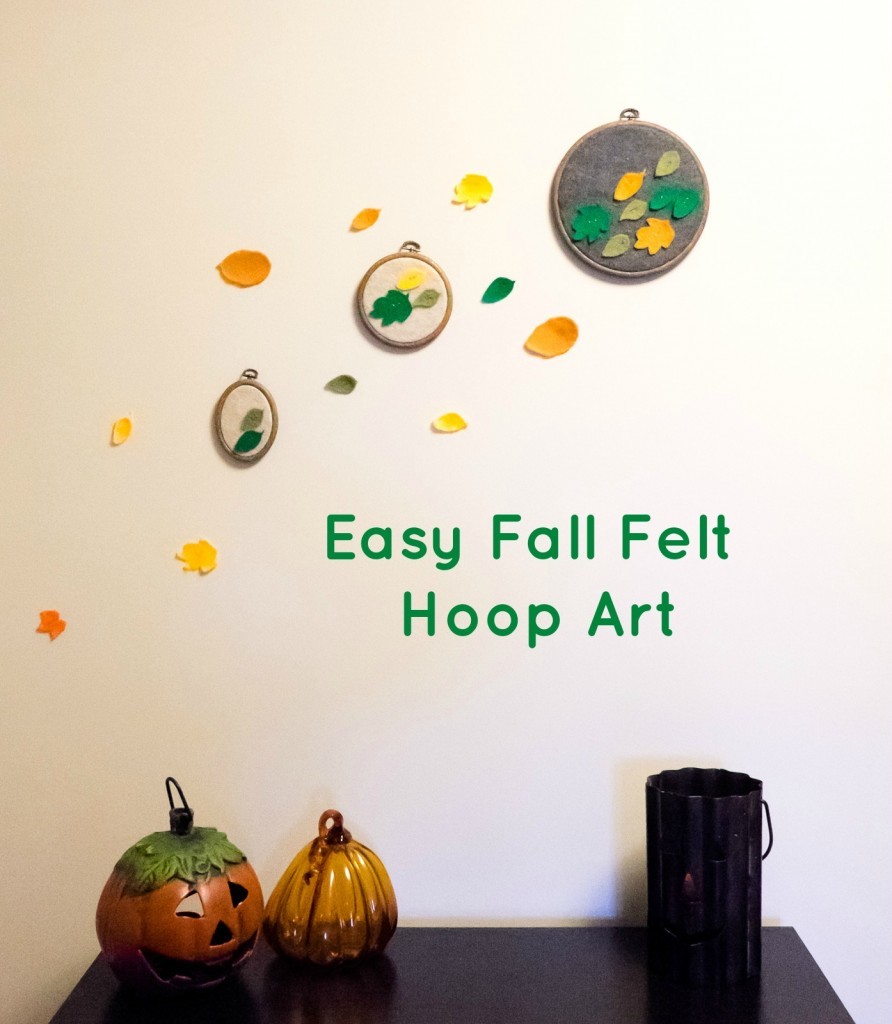 Easy Fall Felt Hoop Art
