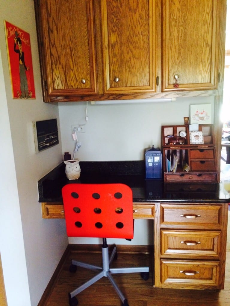 kitchen desk-before