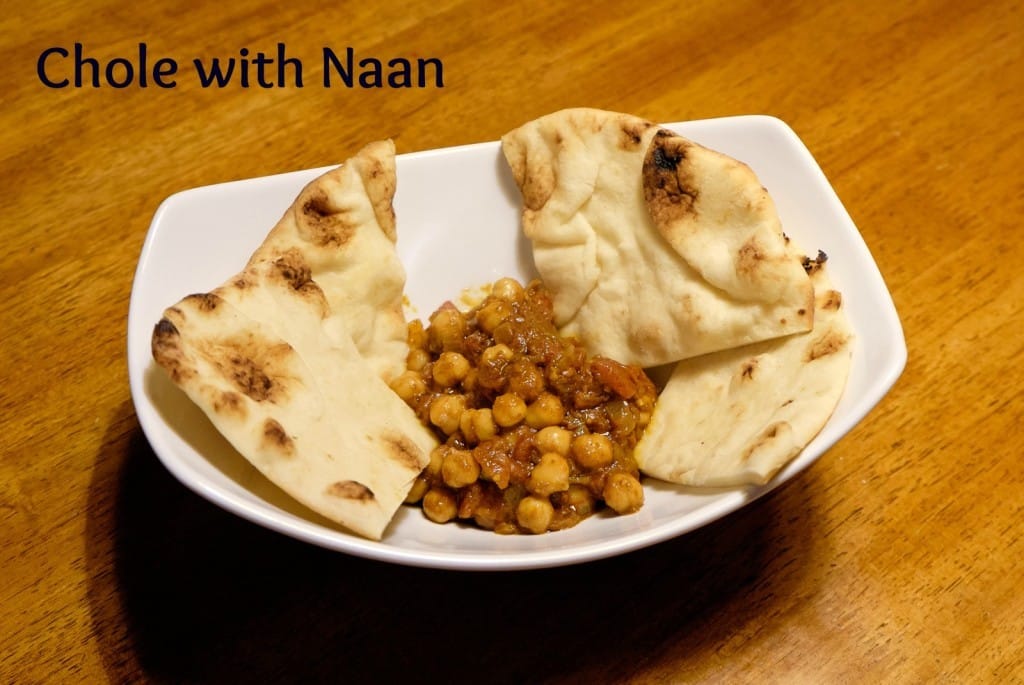 chole with naan