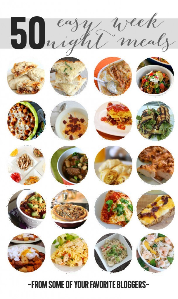 easy weeknight meals collage