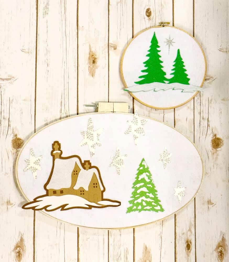 Winter Wonderland Hoop Art