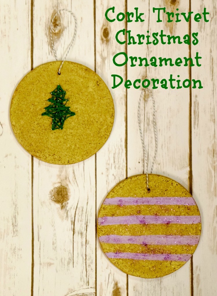 Cork Trivet Christmas Ornament Decorations