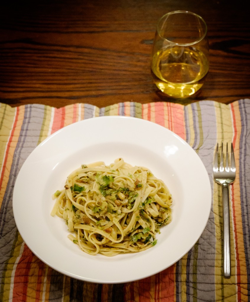 Fettuccine with Brussels Sprouts