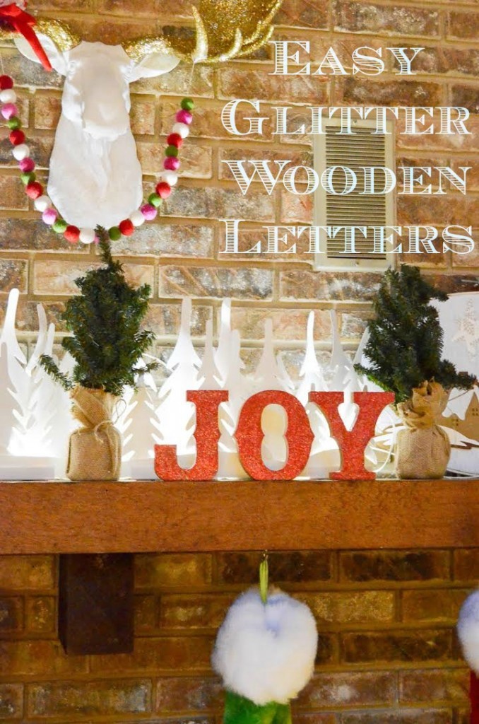 Glitter Wooden Letters