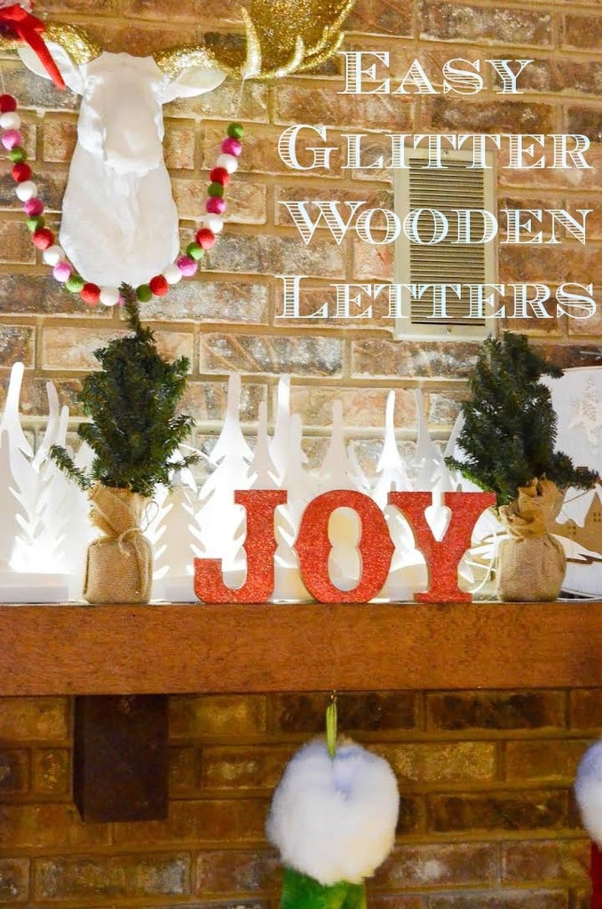 Easy Glittered Wooden Letters