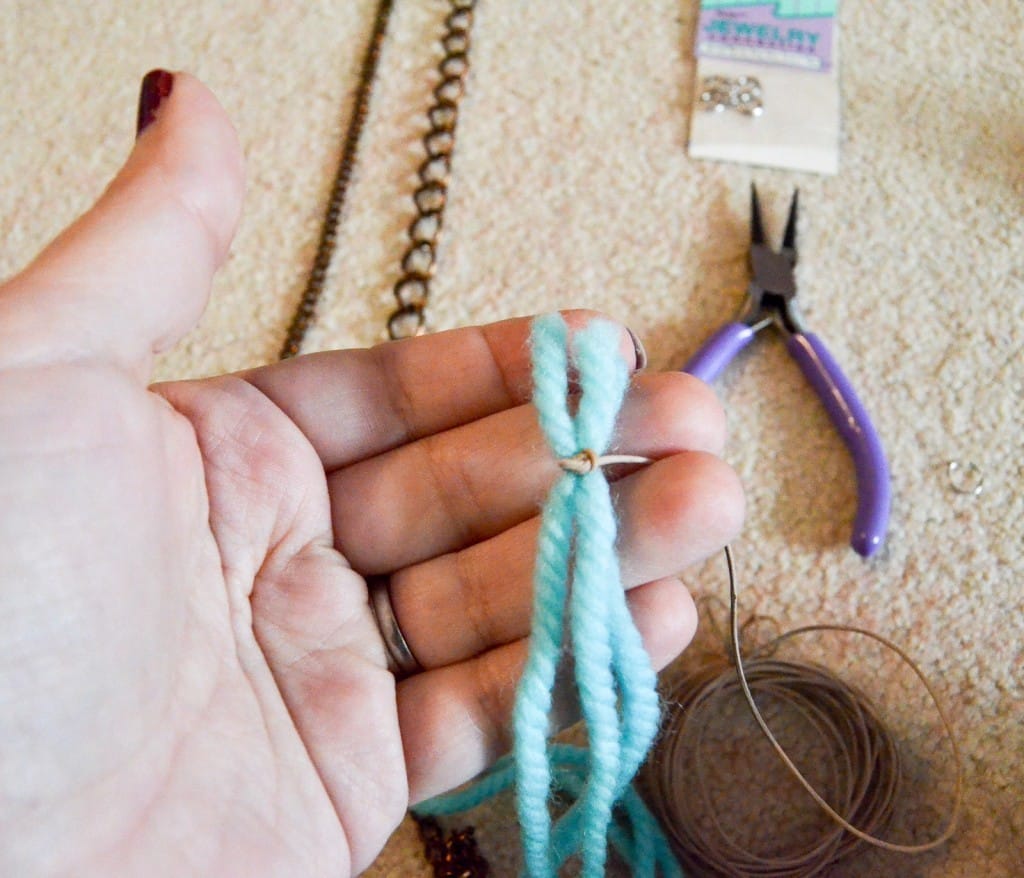 tie off the yarn