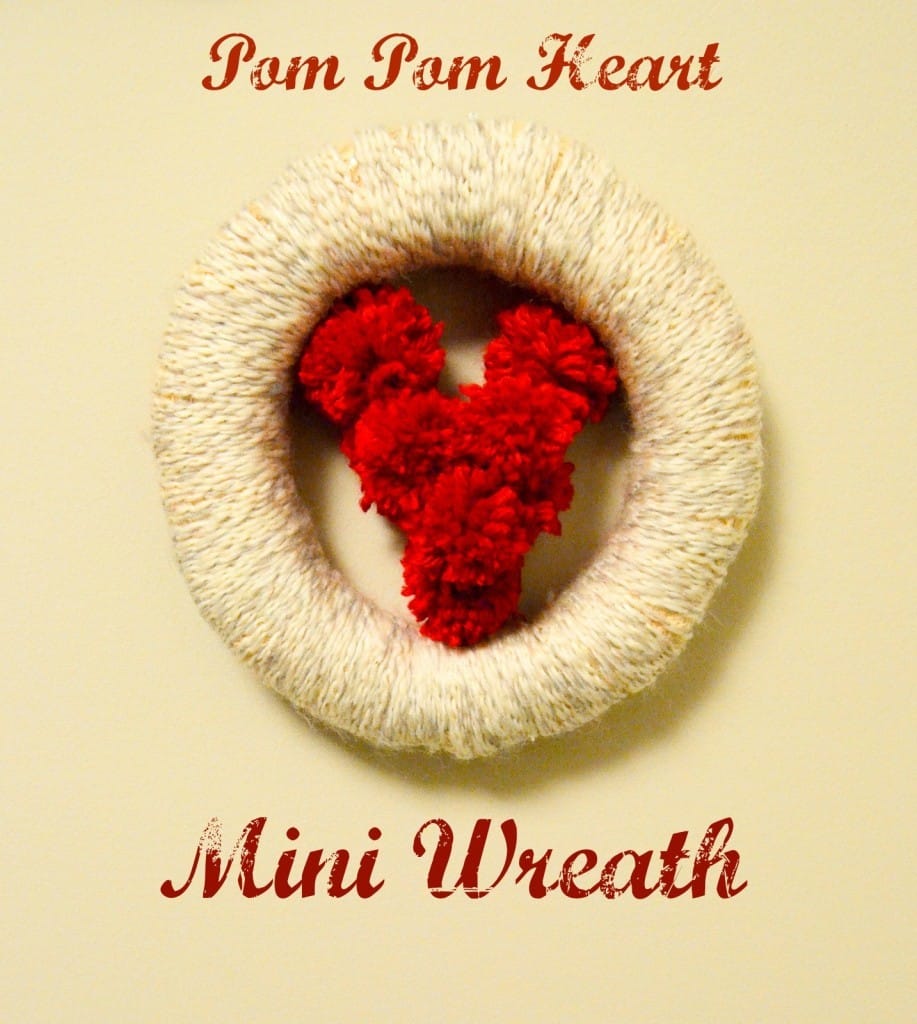 Pom Pom Heart Mini Wreath