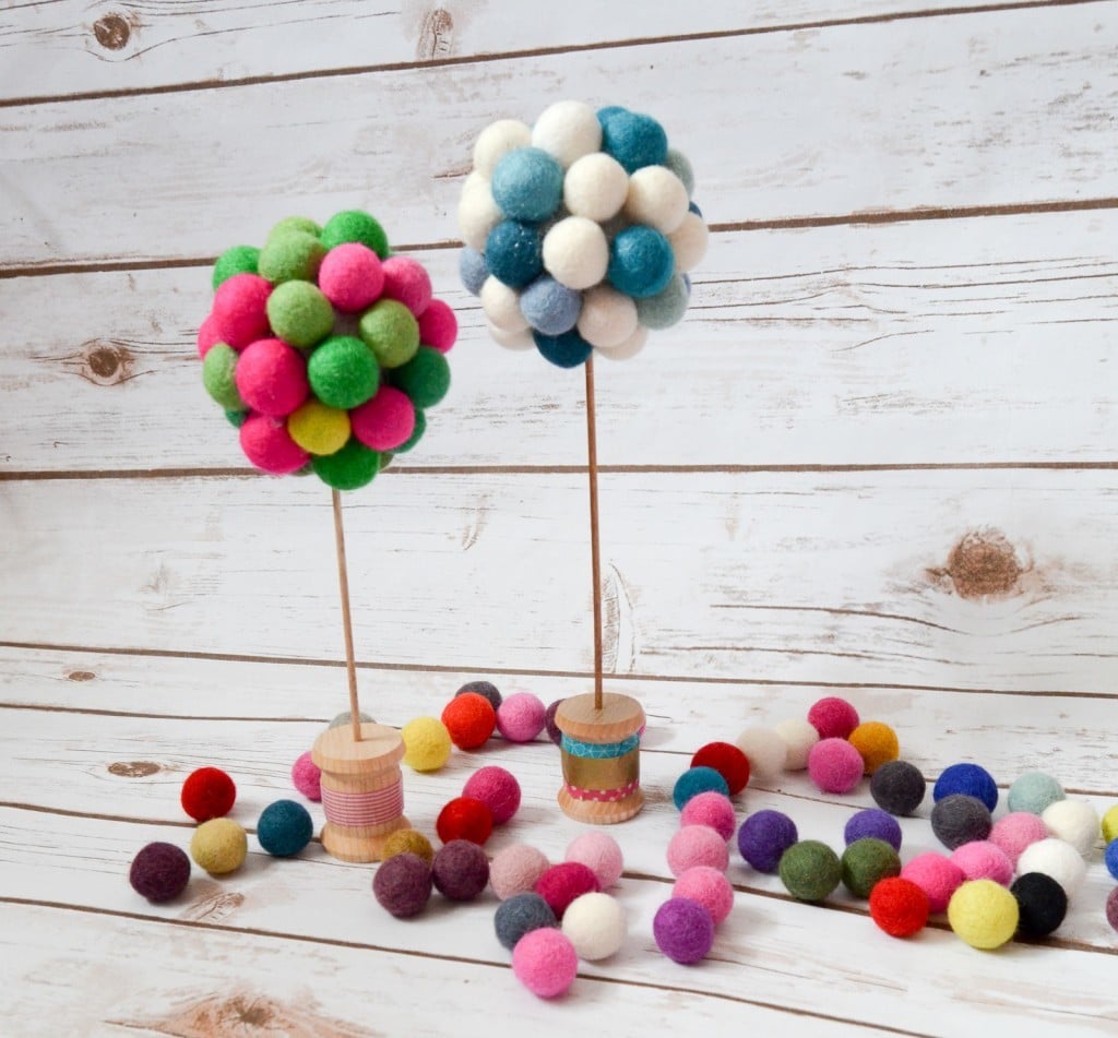 Make a Felt Ball Garland the Easy Way - DIY Candy