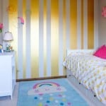 Gold Striped Feature Wall