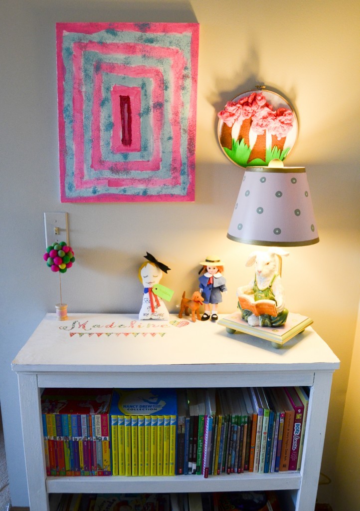 Stencil-Topped Bookshelf