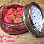 Glittered Mason Jar Gift Containers