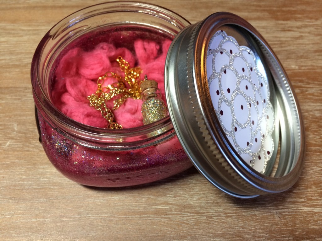 Glittered Mason Jar and Fairy Dust Necklace