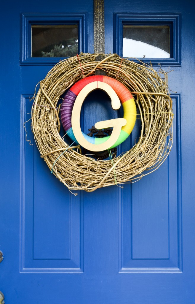 Golden Rainbow Spring Wreath