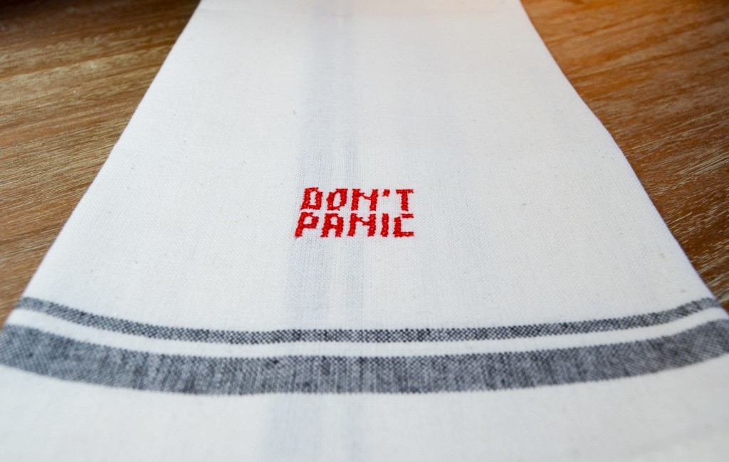 Don't Panic Tea Towel