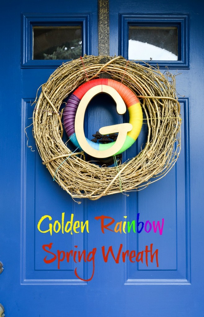 Golden Rainbow Spring Wreath