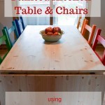 Rainbow Painted Kitchen Table & Chairs