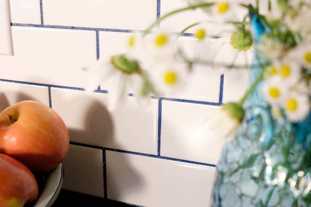 Subway Tile Backsplash with Stainmaster Glamour Grout