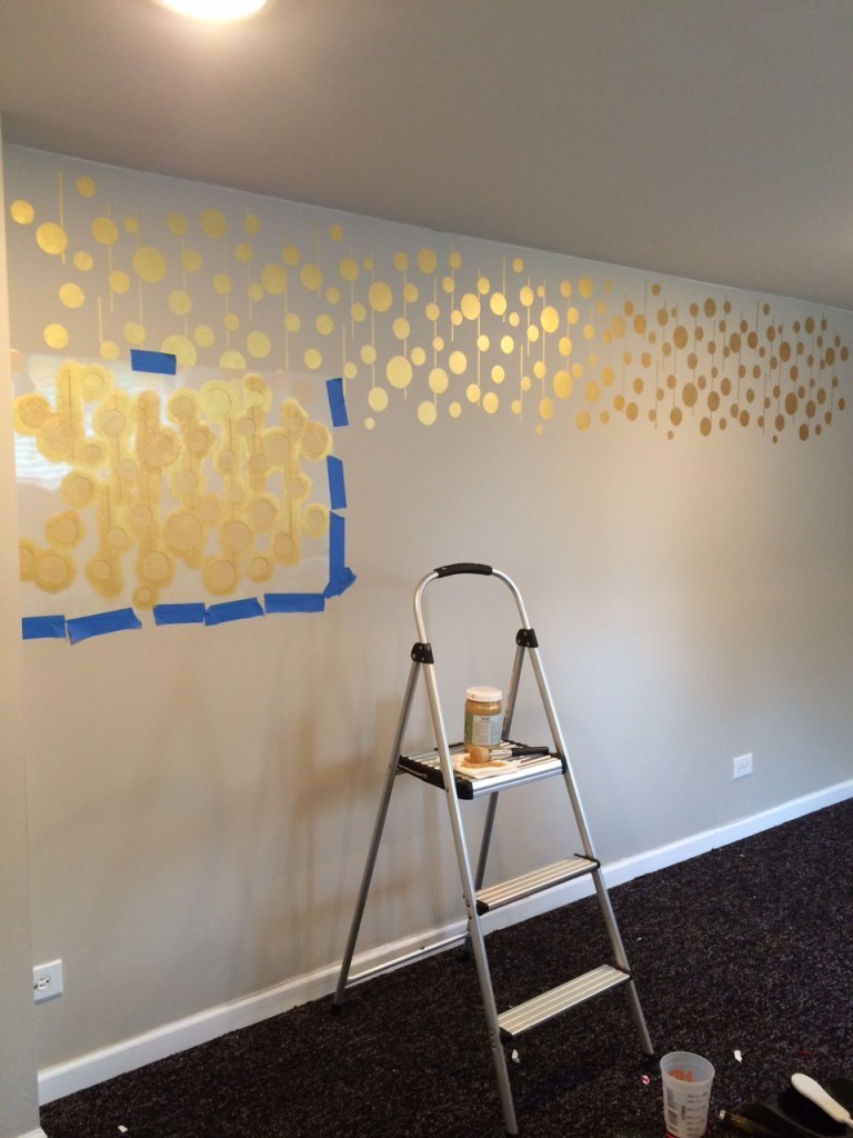 stenciled wall