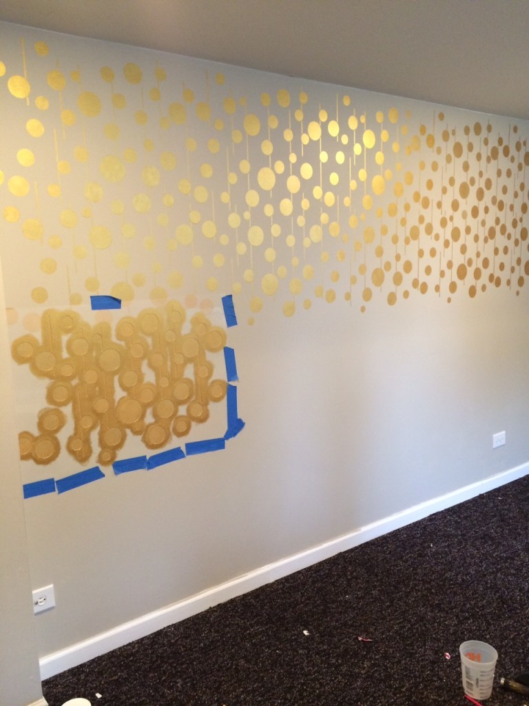 stenciled wall