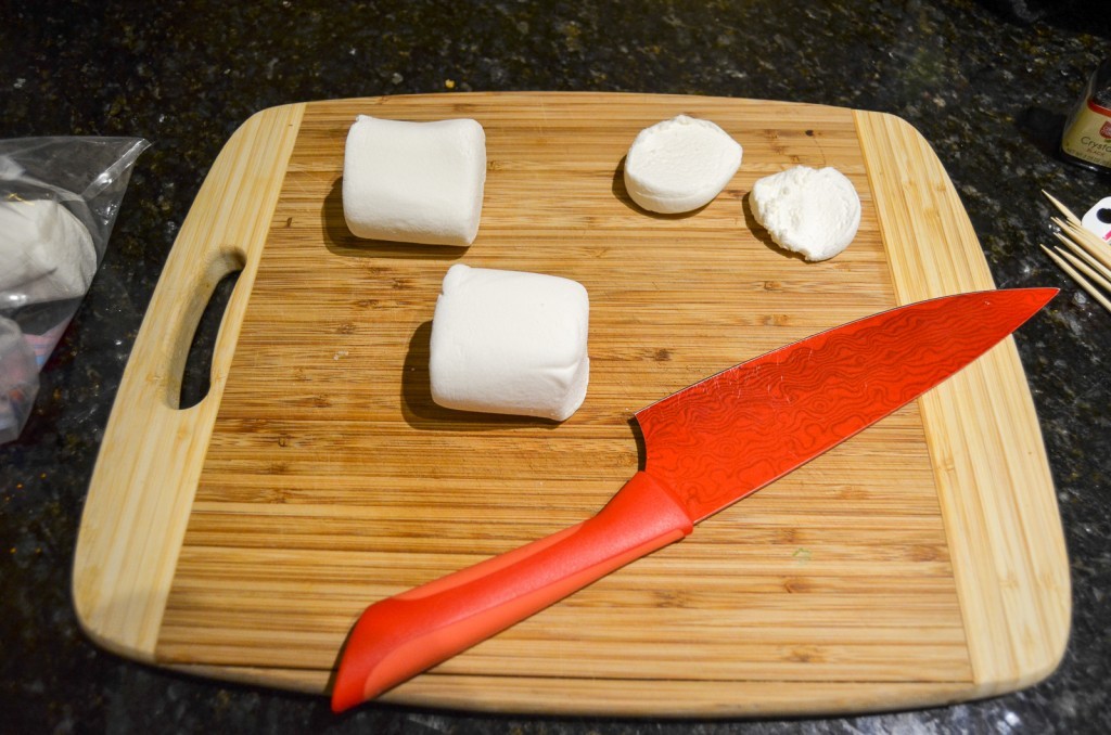 cut the marshmallow