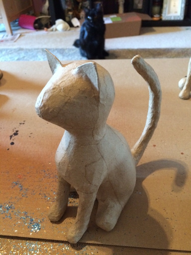 paper mache cat