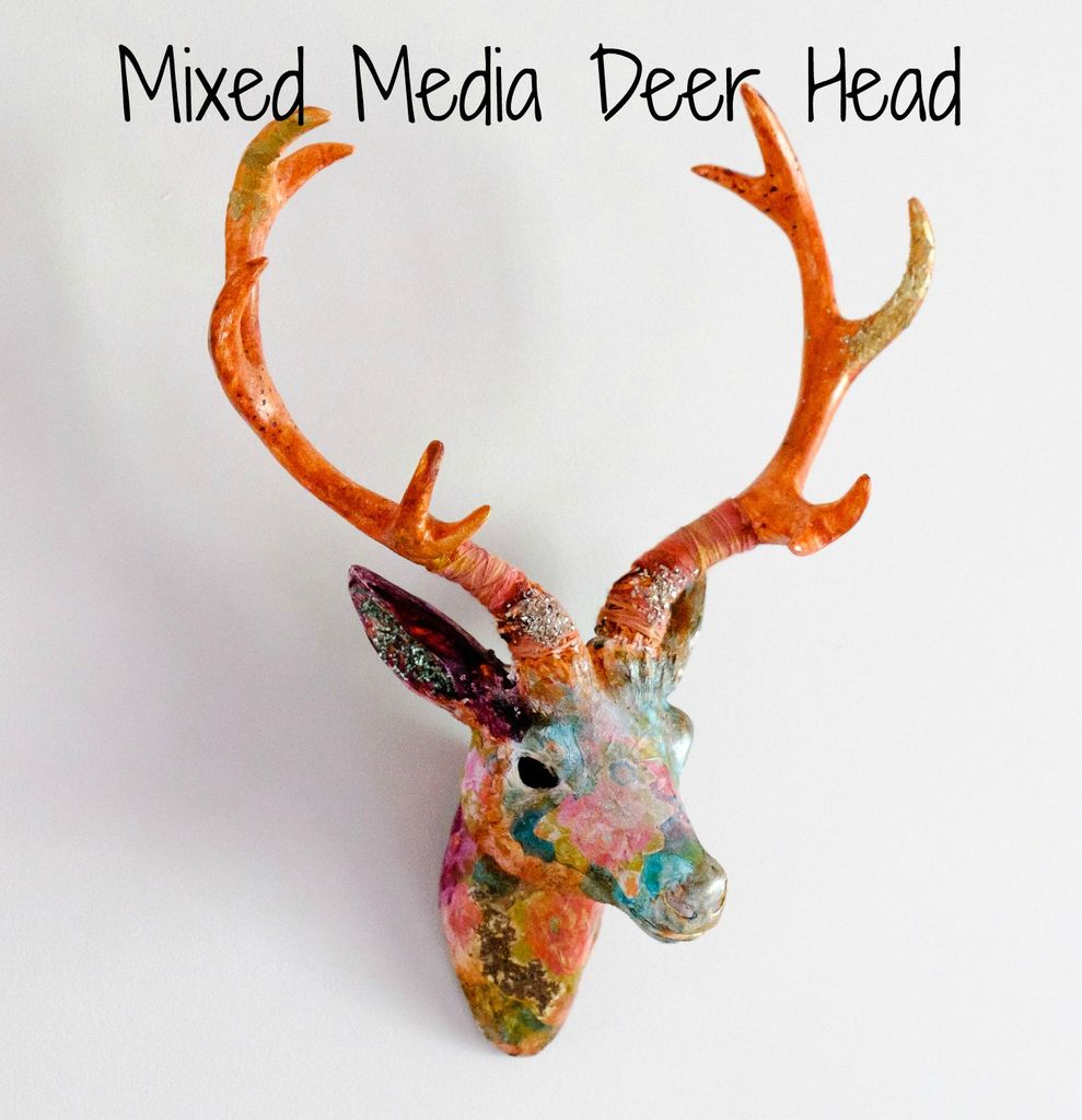 Mixed Media Deer Head