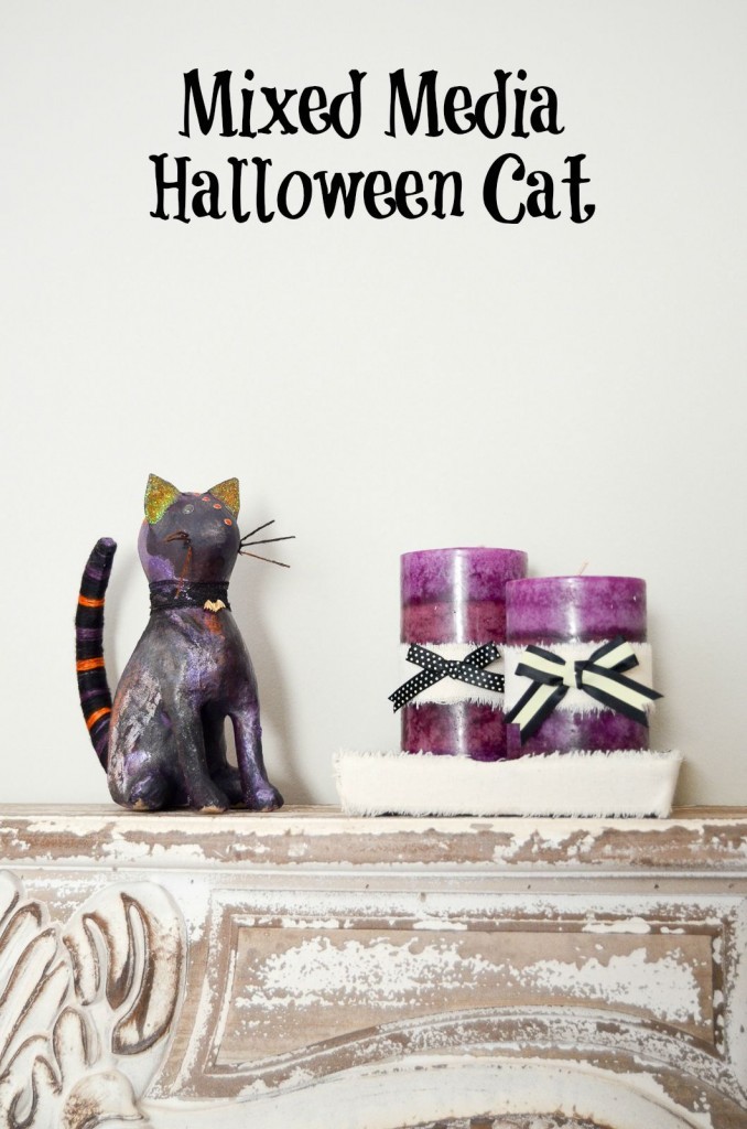 Mixed Media Halloween Cat