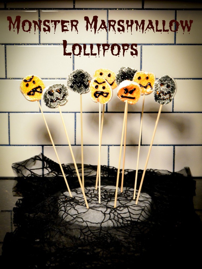 Monster Marshmallow Lollipops