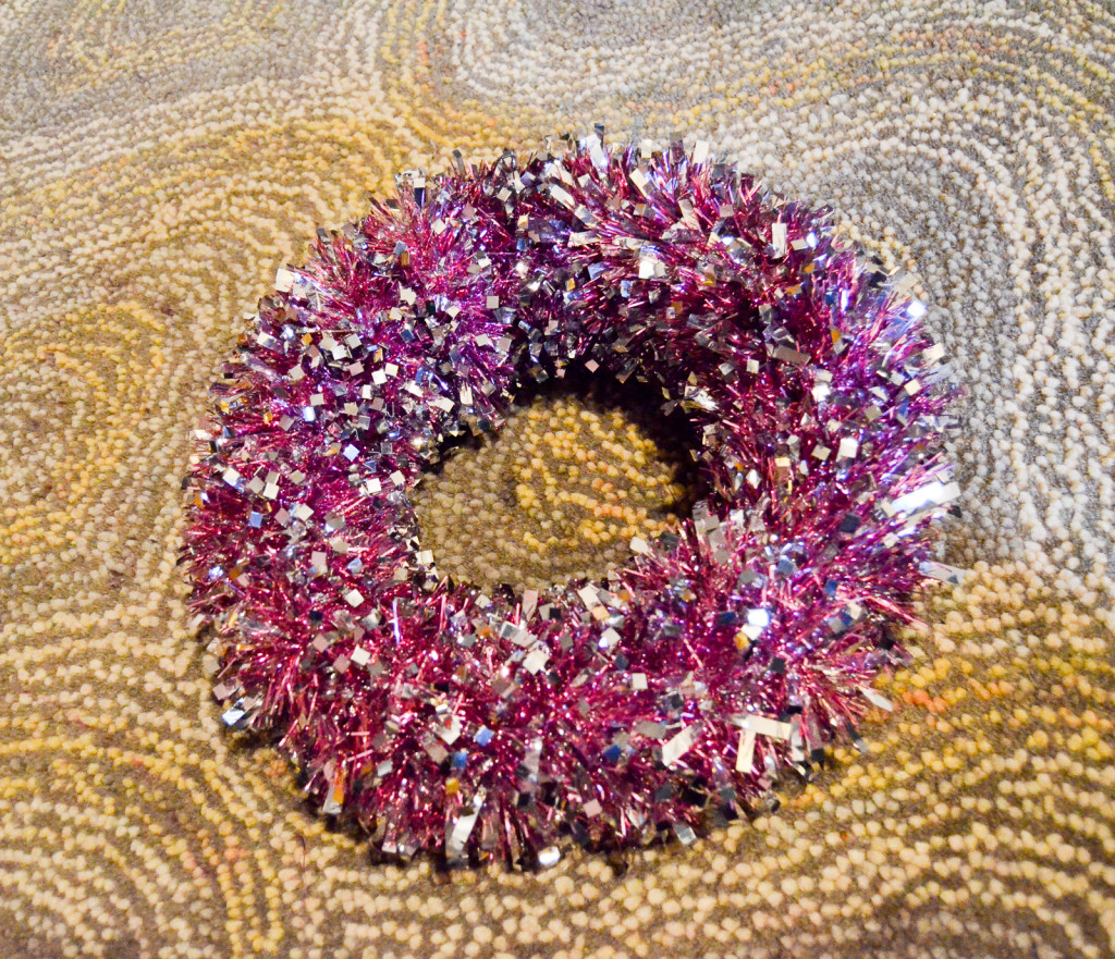 garland-wrapped wreath