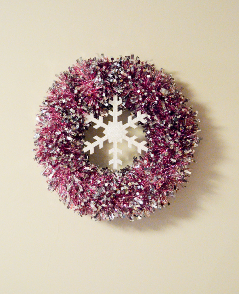 Tinsel Snowflake Wreath
