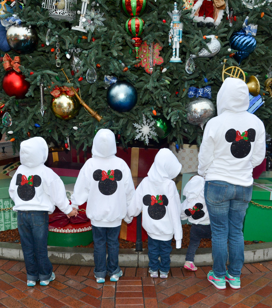 Holly Bow Minnie Mouse Hoodies