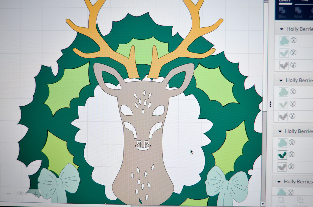 reindeer wreath design
