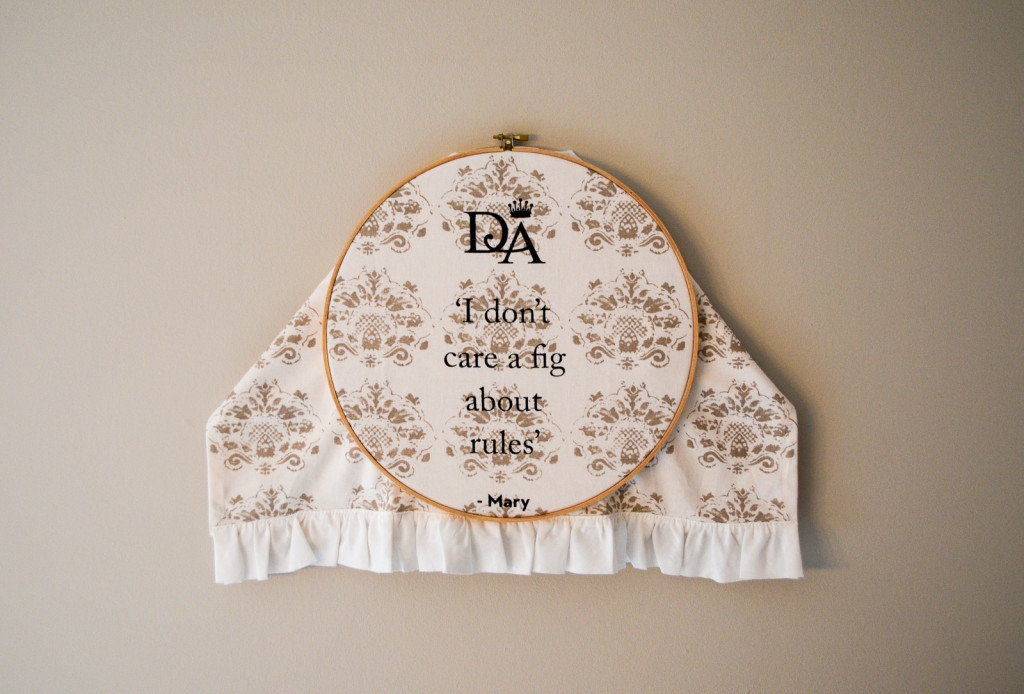 Tea Towel Hoop Art