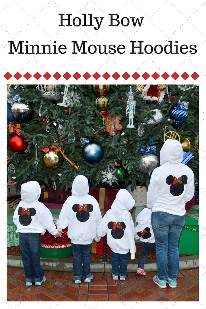 Holly Bow Minnie Mouse Hoodies