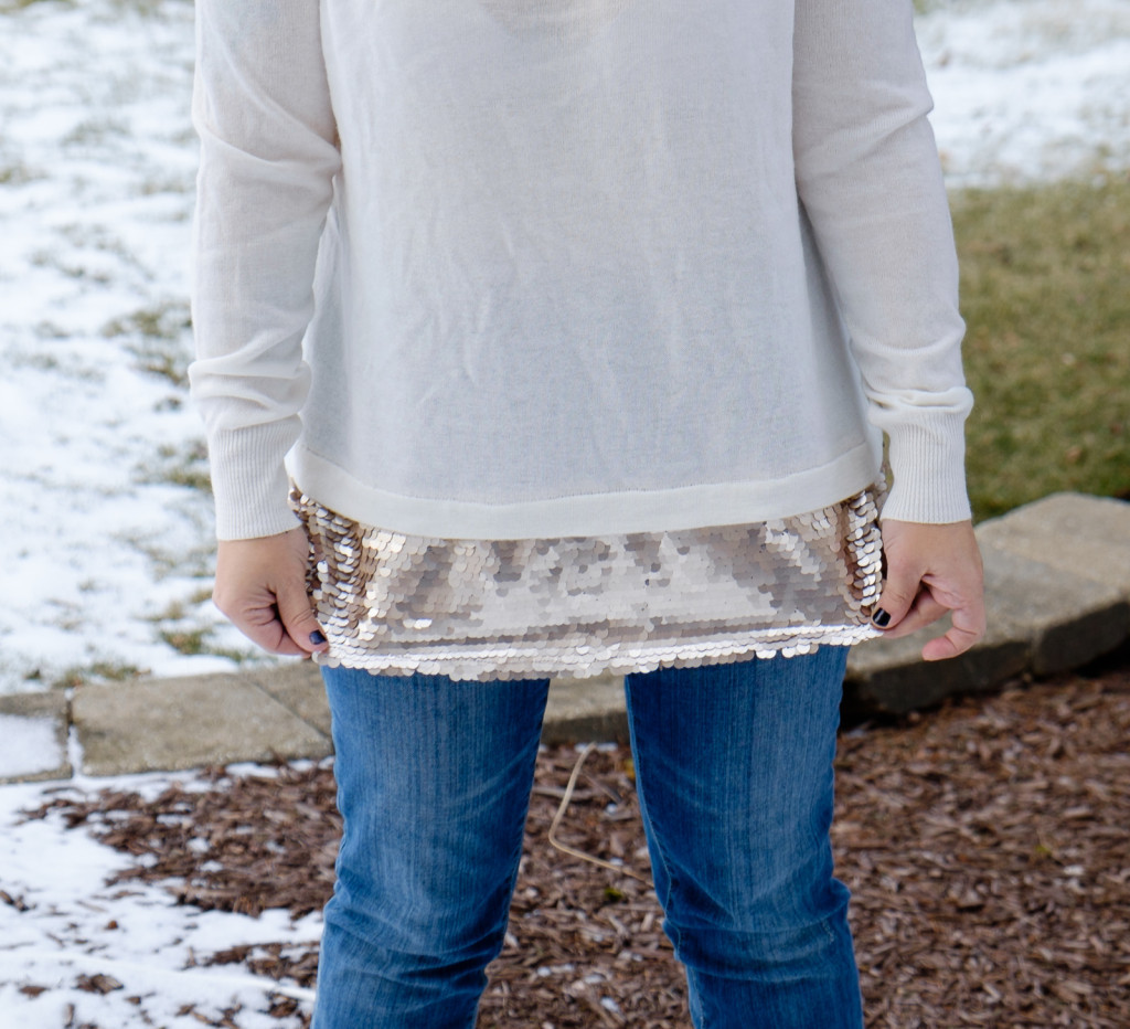 Gambino Sequin Detail Pullover Sweater