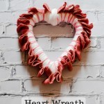 Yarn and Burlap Heart Wreath