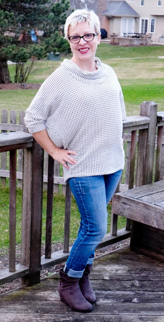 Ralphy Cowl Neck Knit Top by Laila Jayde