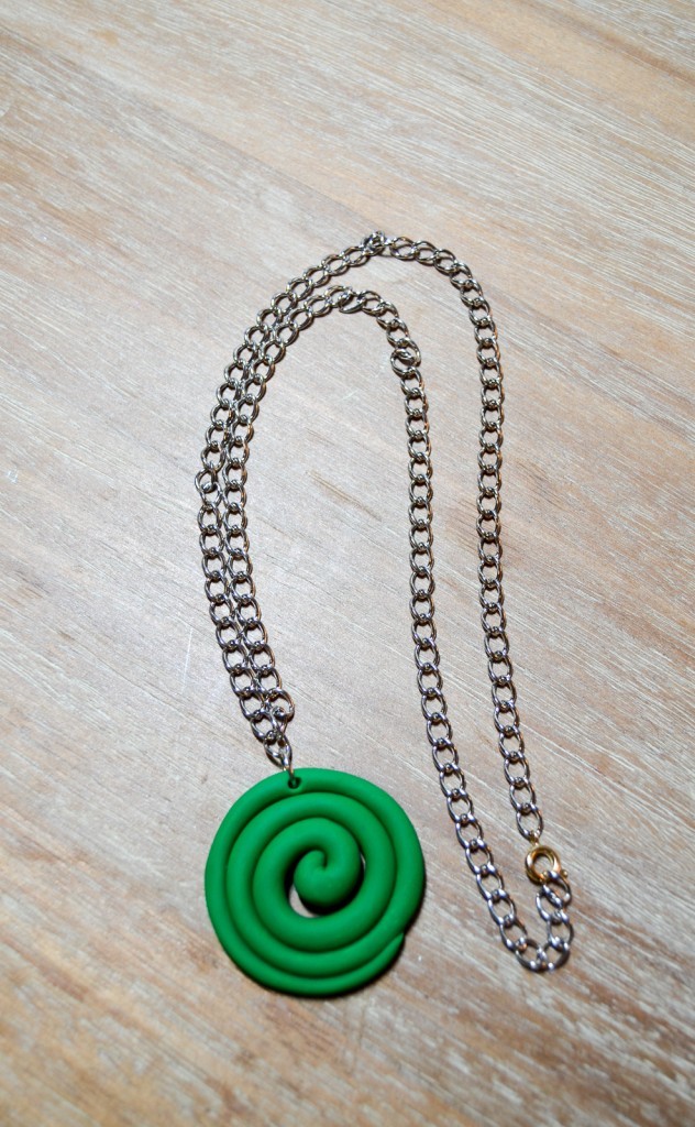 kids' clay koru necklace