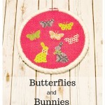No Sew Butterflies and Bunnies Hoop Art