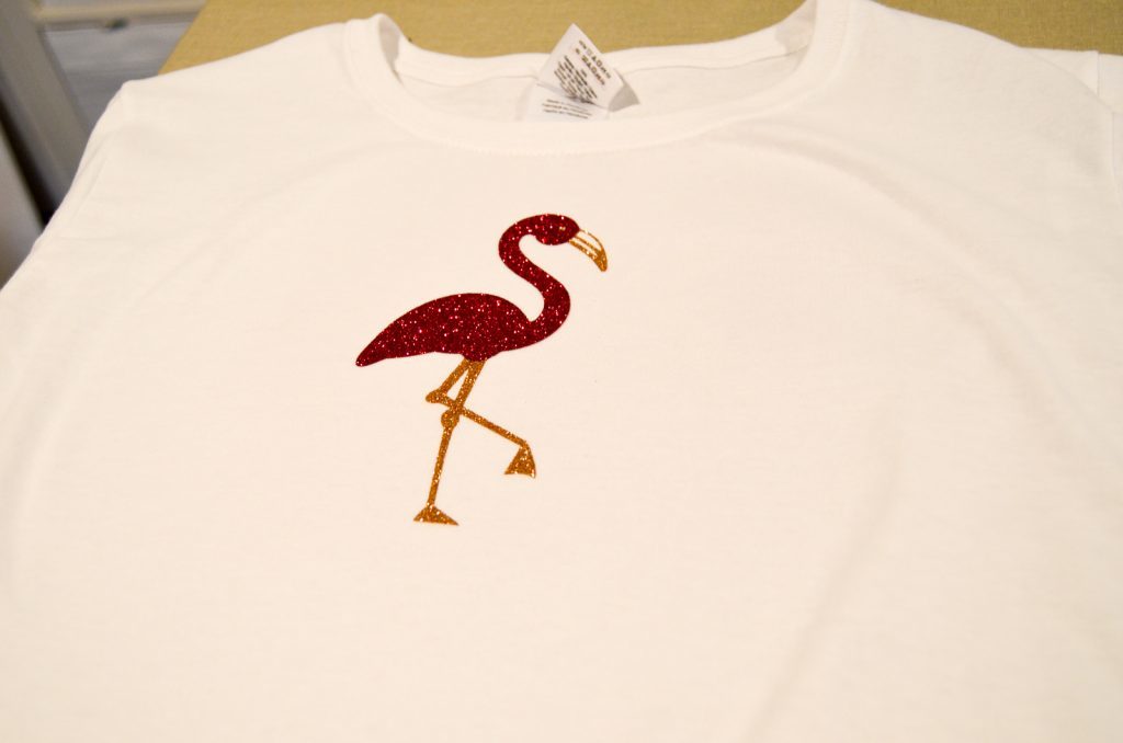 flamingo ironed on