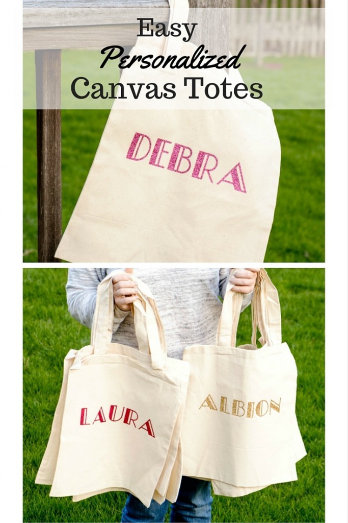 Easy Personalized Canvas Totes